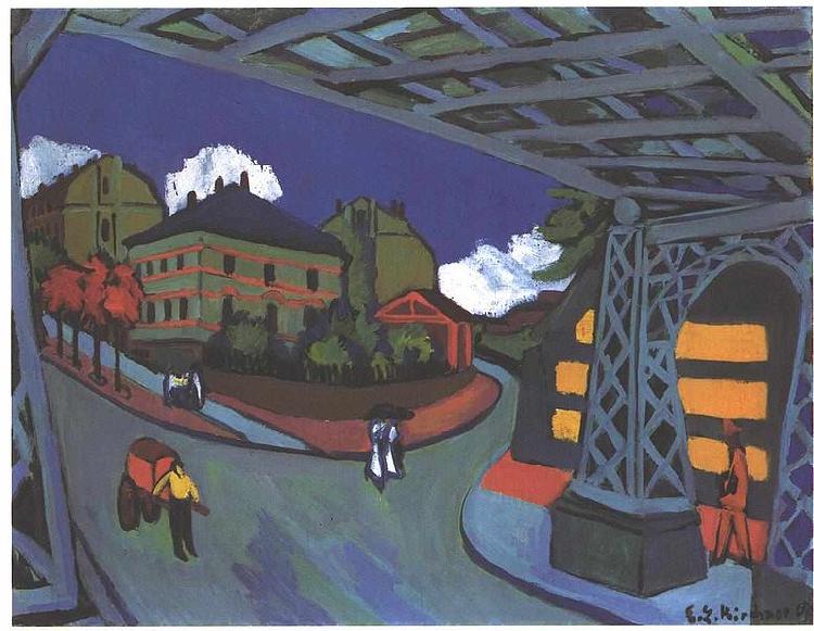 Ernst Ludwig Kirchner Railway underpass in Dresden oil painting image
